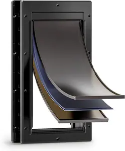 XL Dog Door for Door, Never Rust Plastic Extra Large Doggy Door for Interior and Exterior Doors, X Large Pet Door with 2 Magnetic Flaps, Insulated Flap, Closing Panel, Dog Doors for Pets Up to 220 LB