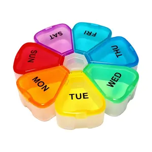 7-Day Pill Organizer Box, Vitamin Organizer, Supplement Organizer, Large Capacity, Dustproof Moisture-Proof, Travel Size, Food Grade Safe, Portable Medicine Storage