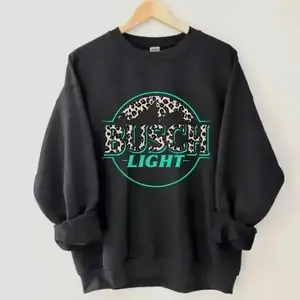 Leopard Logo Unisex Sweatshirt, Classic Cotton Top for Men and Women, Casual Daily Wear with Busch Light Perfect for Fall and Winter Comfort " Sweatshirt, Hoodie, Comfort Colors