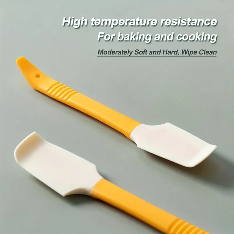 1/2pcs 2-in-1 Silicone Spatula And Jar Scraper For Effortless Cooking, Baking, And Mixing, Perfect For Frosting And Cleanup, Dishwasher Safe, Kitchen Gadgets, Baking Utensils Supplies, Baking Supplies, Baking Tools, Cheap Items