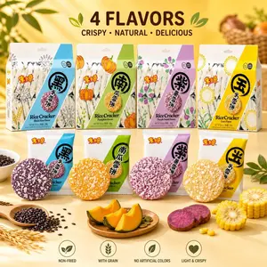 MIDUOQI Crispy Rice Cake Snacks, 4 Flavors Optional, Light Sweet Treats for Family and Friends