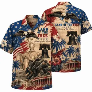 America 250 Hawaiian Shirt 1776–2026, Vintage Patriotic Shirt, 250 Years of America Celebration Button Down Aloha Shirt, Gift for Independence Day
