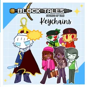 Roblox Blocktales Keychains - Cruel King, Griefer, Player, Kyoko, Major Thaniyel, Calypso