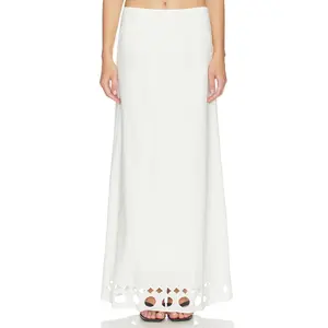 Yellow The Label x REVOLVE Silas Linen Skirt in White