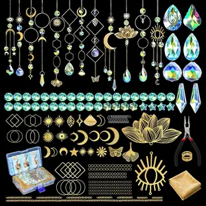 DIY Suncatchers, 300pcs Sun Catchers Making Supplies Kit Art and Crafts for Indoor Window Home Wedding Garden Christmas Decor