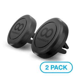 MAXBOOST CAR MOUNT, [2 PACK] UNIVERSAL AIR VENT MAGNETIC PHONE CAR MOUNTS HOLDER, Black