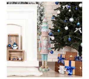 Glitzhome Lighted Sweet Treat Christmas Nutcracker Porch Decor Glitzhome Lighted Sweet Treat Christmas Nutcracker Porch Decor