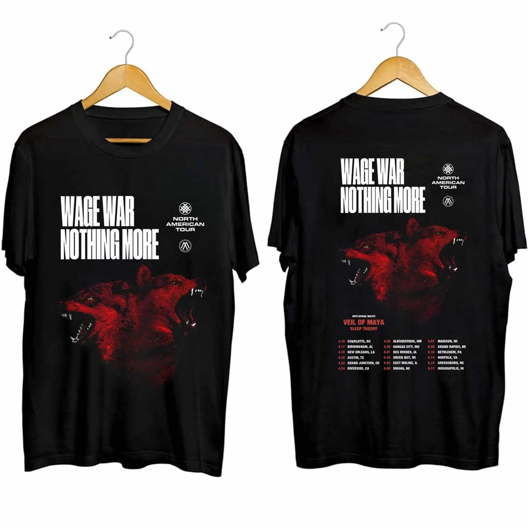 Nothing More And Wage War Spring 2024 Us Tour Shirt Nothing More Fan Shirt Wage War 2024 Tour Shirt
