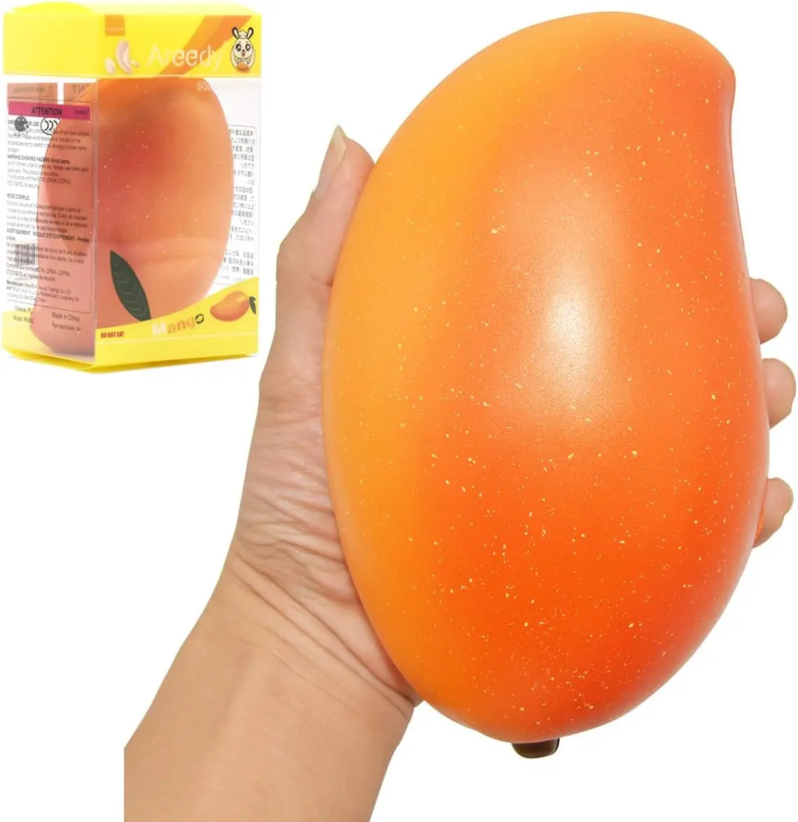 Colossal Gold Mango Squishy Toy - Unisex, BPA-Free, Non-Toxic, Slow-Rising Design, Fruity Scent, Soft Texture Stress Relief Squeeze Toy for Kids and Collectors