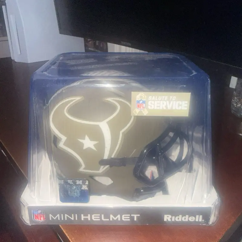 Riddell Nico Collins Salute to Service Signed Mini Helmet NFL Official Licensed Collectible
