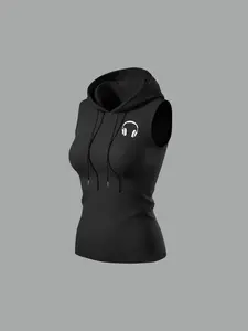 Women's Geometric Print Sleeveless Tank Top, Yoga Sports Vest, Loose Fit Sportswear for All Seasons, Ideal for Fitness & Casual Wear