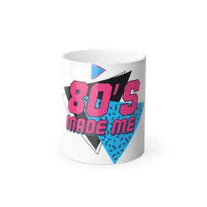 Color Morphing Ceramic Mug, Heat Reactive, Glossy Finish, 11oz Cup Drinkware Coffee Sturdy Reusable Reuse Washable