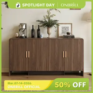 【SPOTLIGHT DAY】ONBRILL Gorgeous 31.5"/60" Buffet Cabinet Sideboard with Storage, Modern INS Coffee Bar Cabinet with Doors, Farmhouse Storage Cabinet with Adjustable Shelves for Living Room Kitchen Hallway,Bedroom Furniture,Christmas Gift