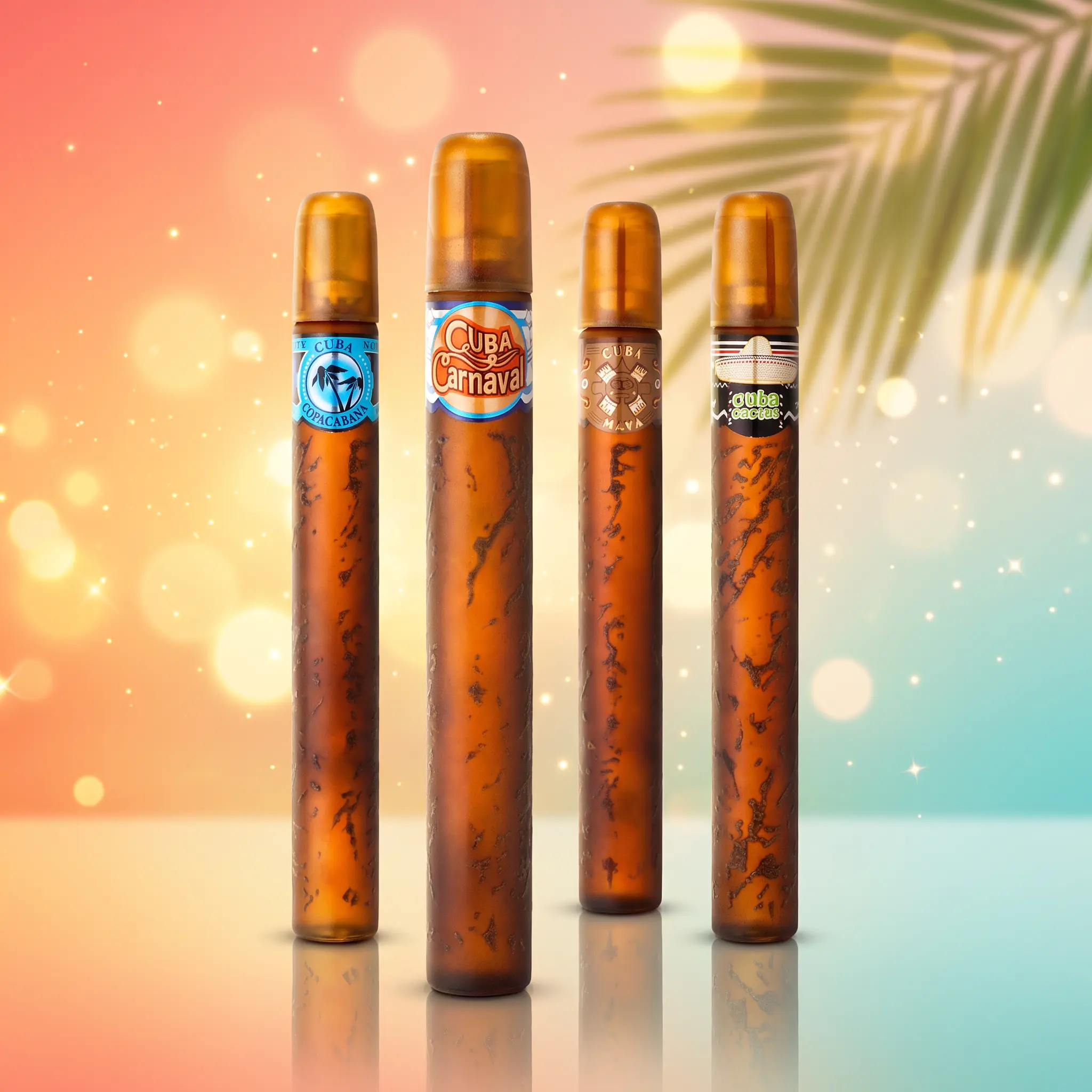 Cuba Latino Collection by Cuba for Women - 4 Pc Gift Set 1.17oz Cuba Copacabana EDP Spray, 1.17oz Cuba Maya EDP Spray, 1.17oz Cuba Carnaval EDP Spray, 1.17oz Cuba Cactus EDP Spray