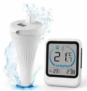 Wireless Pool Thermometer Floating Easy Read, High Precision Outdoor Pool Thermometer, IP68 Waterproof for Swimming Pools, Hot Tubs, Ice Baths and Aquariums