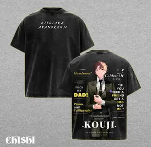 [COLLECTION] Kiyotaka Ayanokoji Graphic Vintage Washed T-Shirt – Classroom of the Elite Typography Design Oversized Heavyweight Cotton Streetwear Tee, Editorial Aesthetic Unisex Shirt