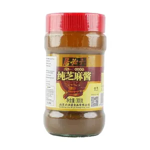 LIUBIJU Pure Sesame Paste 300g - Authentic Chinese Tahini for Hot Pot, Noodles, Salad Dressing & Cooking