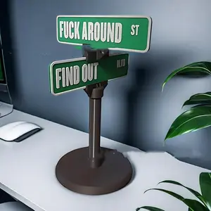 Decorative Street Sign Desk Ornament
