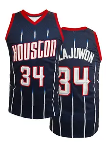 Houston #34 Basketball Jersey Embroidered Mesh Sports Shirts