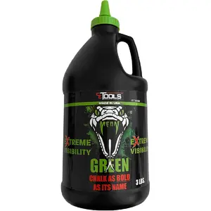 Mean Green 3LB EXTREME VISIBILITY Marking Chalk-Made In USA. For Chalkline, Job Site Chalk, Hydrophobic, Construction Use.