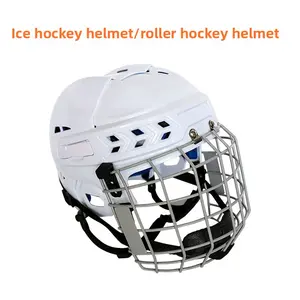 Ice Hockey Helmet Roller Skating Lawn Hockey Head Protector Hard Hat Rugby Helmet with Adjustable Chin Straps & Moisture-Wicking Liners for Enhanced Safety