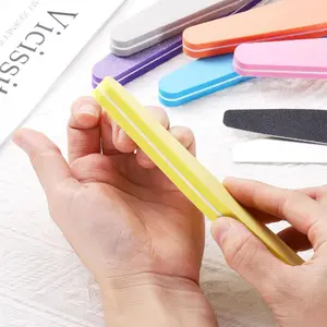 10pcs Nail Buffers, 100/180 Grit Nail Buffer Block, Double Sided Sponge Nail Buffing File Manicure Tool for Acrylic/Natural Nails, multicolored