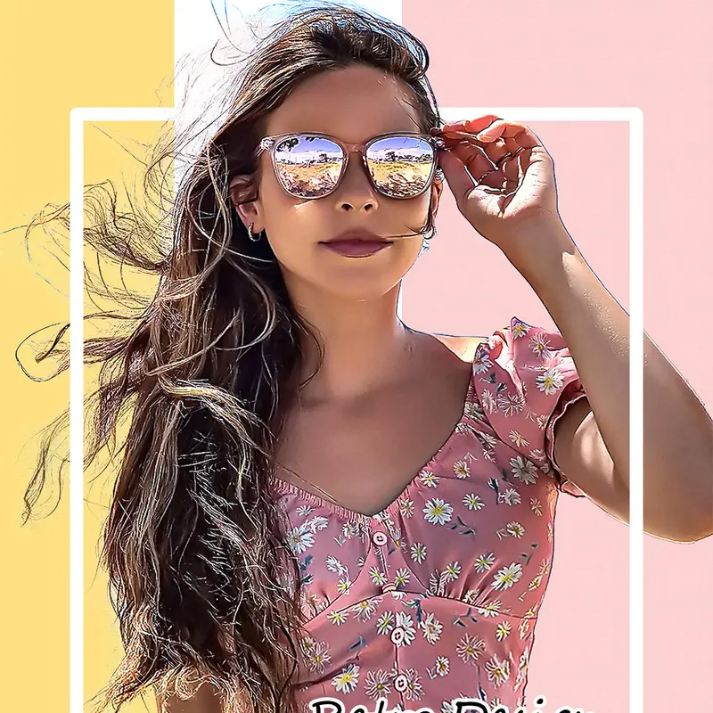 Women 2pcs Floral Frame/Polarized  Trendy Polarized Oversized Big Sunglasses Amazon.com: Leafael Polarized Sunglasses Women main image 4