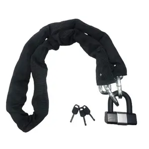 Heavy-Duty Anti-Theft Motorcycle Chain Lock with Keys for Enhanced Security and Durability