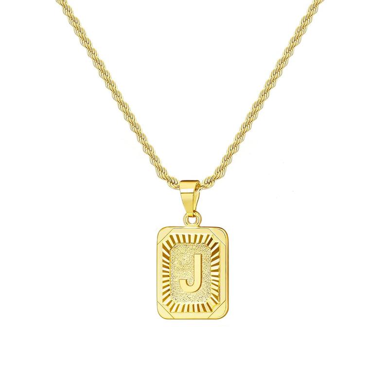 Initial Necklaces for Women Men, Capital A-Z Letter Necklaces, Her Initial Necklaces