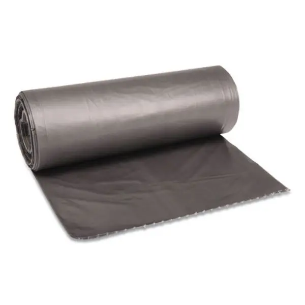 212 MAIN Star Low-Density Waste Can Liners, Gray - 38 x 58 in, 60 gal, 1.1 mil, 5 Sheets per Roll, 20 Rolls, Coreless Roll, Heavy-Duty
