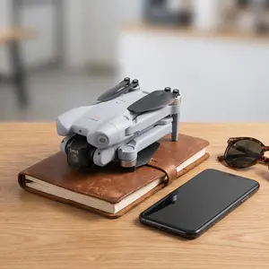 Pre-order (Ship in 15d) CJC PRO Brushless Foldable Drone: Dual cameras, 4-channel 2.4GHz remote controller, obstacle avoidance, 12-minute flight time, suitable for beginners and ideal for outdoor use in summer.