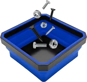 Portable Foldable Magnetic Parts Tray,Magnetic Tool Tray for Small Parts, Screw andTools, Durable Magnetic Tray, Tool Organizer