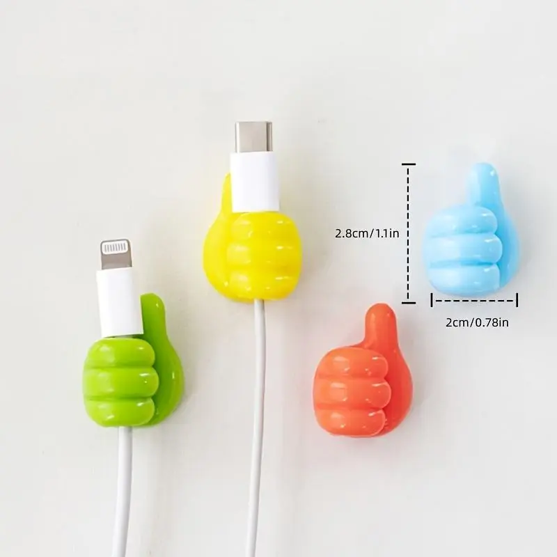Silicone Thumb Wall Hooks, 30/50 Pack Versatile Self-Adhesive Clips to Organize Wires, Indoor No-Trace Organizers for a Clutter-Free Home & Office