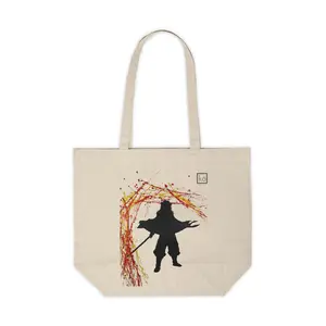 Blaze of Valor - Kyojuro Rengoku Flame Breathing Splatter Art Canvas Tote Bag