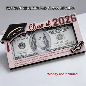 Graduation 2026 Money Holder-Unique Wooden Cash Gift Box for Class of 2026, Creative Graduation Gift for Seniors, Graduation Favor Box