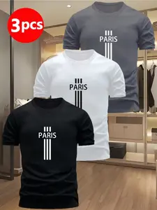 Men's Quick-Dry Sports T-Shirt Set, Moisture-Wicking Gym Shirt, Gym Clothes Workout, Breathable Fabric, Lightweight Design, Suitable for Running, Training, Casual Wear