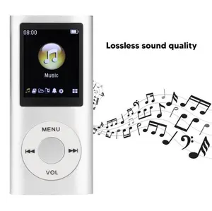 MP3 Player,MP3 Music Player Stylish Multifunctional Lossless Sound Slim 1.8 Inch LCD Screen Portable MP3 Music Player (Sliver or pink)