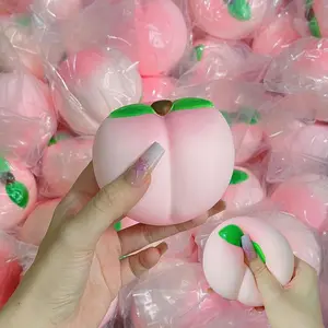 Peach Slow Rising Squishy Toys, Super Soft Peach-Shaped Slow Rising Squishies, Realistic Squishy Peach, Food Squishies Sensory Stress Relief Squeeze Toy for Anxiety Relaxation (1 Pc)