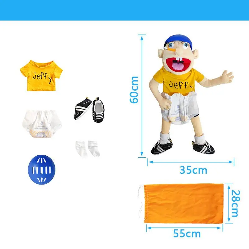Jeffy Puppet Plush 60cm Hilarious Hand Doll Toy Kids Gift Party
