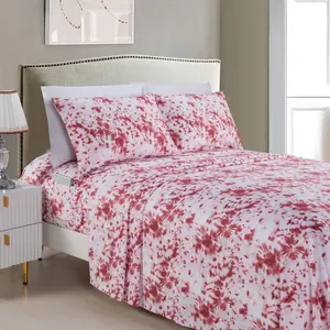 Elegant Comfort 6-Piece Tie Dye Pattern Sheet Set - Vibrant Hotel Quality Bedding with Deep Pocket Fitted Sheet