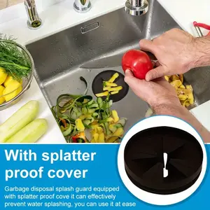 1pc Garbage disposer splash cover, kitchen waste crusher, sealed, soundproof, silent, splash proof rubber ring accessories