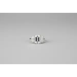 8.28 CTW 3-Stone Emerald Cut Lab Diamond Ring IGI Cerificate