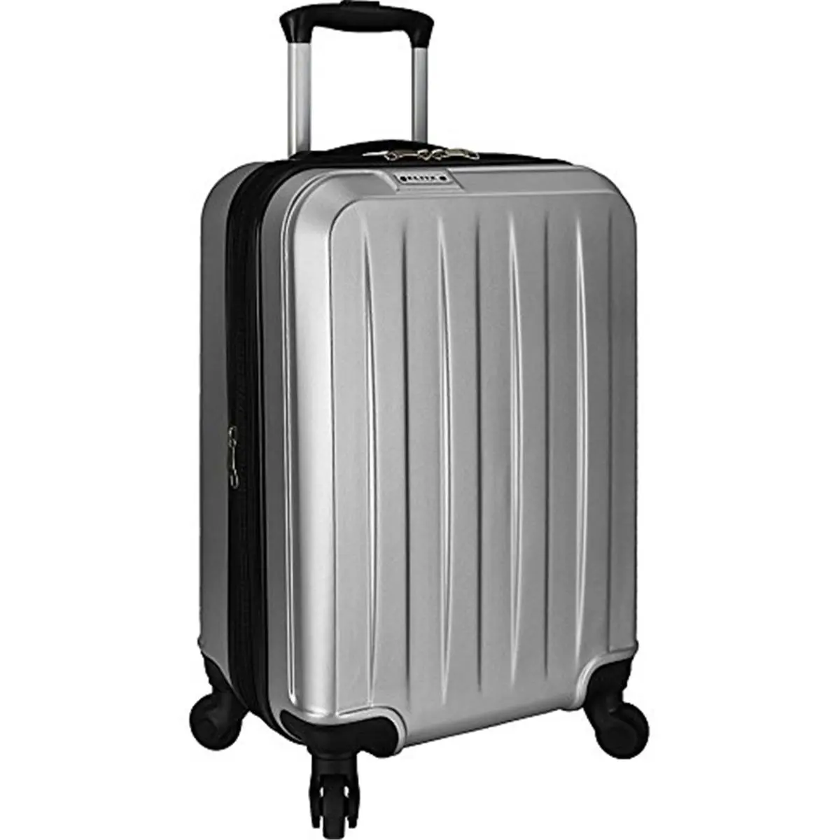 Travelers Choice EL06051A Elite Dori Expandable Handle-Equipped Large-Capacity Lightweight Wheel Carry-On Spinner Luggage, Silver, Handle-Equipped Carry-On Luggage, Large-Capacity Carry-On Luggage