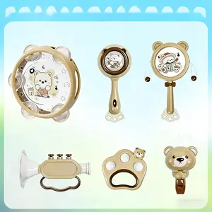 Baby Musical Toy Set 1-3 Years, Montessori Music Instruments, Teething Toys with Rattle, Drum for Learning, Boy Girl Birthday Gift