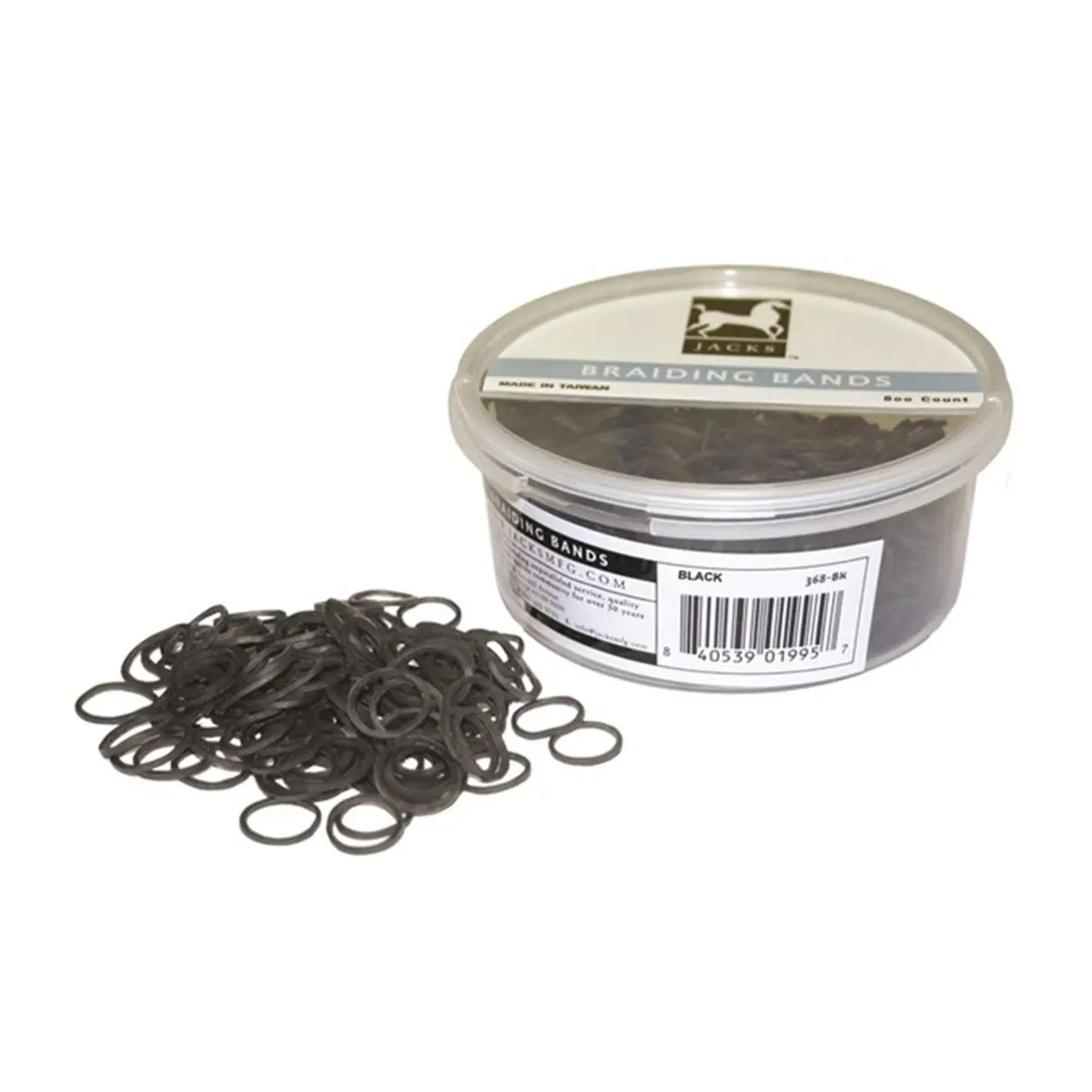 Jacks Equestrian Braiding Rubber Bands - Super Strong Bands, Brown, 800 Count, Natural Rubber