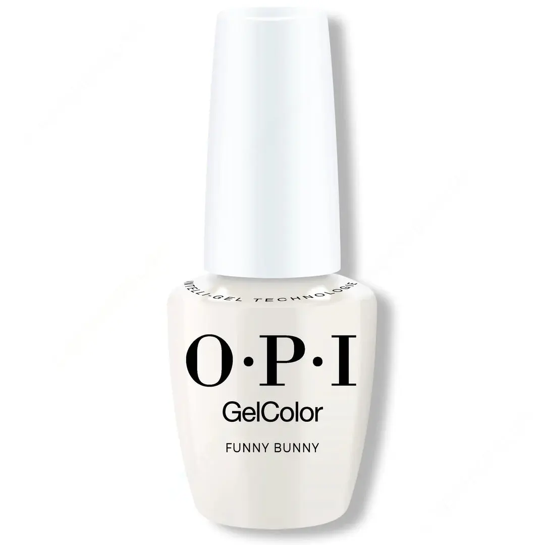 OPI Gel Nail Polish - Funny Bunny, 15ml Salon-Quality Glossy Nail Polish with Rich Pigment & Full Coverage for Cleansing-Ready Manicure Application, Wipeable Formula, Wipe, Gentle, Finishing Gel Nail Polish
