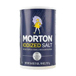 Morton Iodized Salt for Cooking - Fine Grain Table Salt, 737g (26 oz) - Essential Kitchen Staple for Everyday Meals