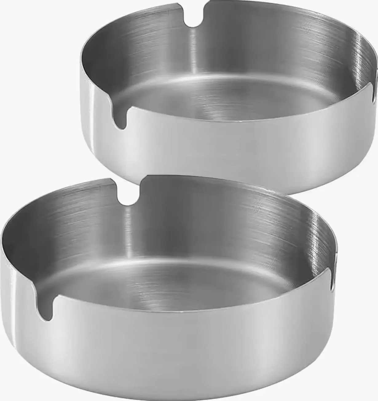 Ashtray Stainless Steel Cigarette Ashtray Ash Tray for Cigarettes 2 Pack