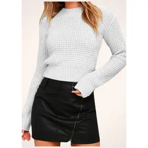 Knitted White Sweater Light Top deals 2024 knitwear fall sweater long sleeve Womenswear Outfit