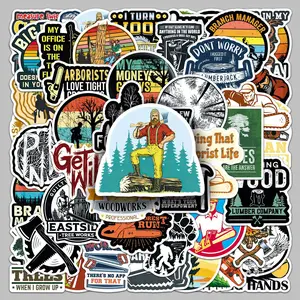 50 Outdoor Forestry Series Stickers, Truck car decal, Suitable for Faith-based Designs Such As Scrapbooks, Diaries, Laptops, Water Bottles, Cars, Etc., As Gifts with Positive Information